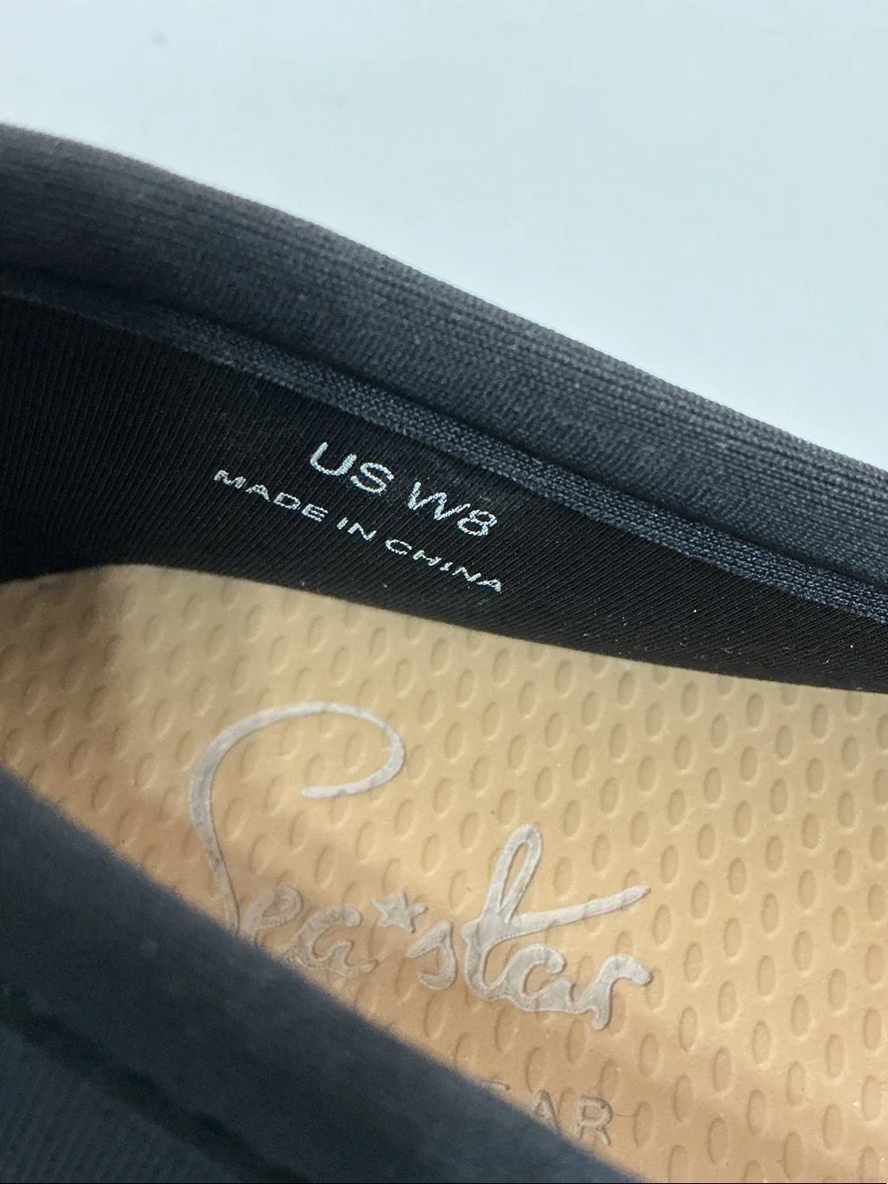 Sea Star Sz 8 Black Espadrille Flat Water Shoes with Jute Toe